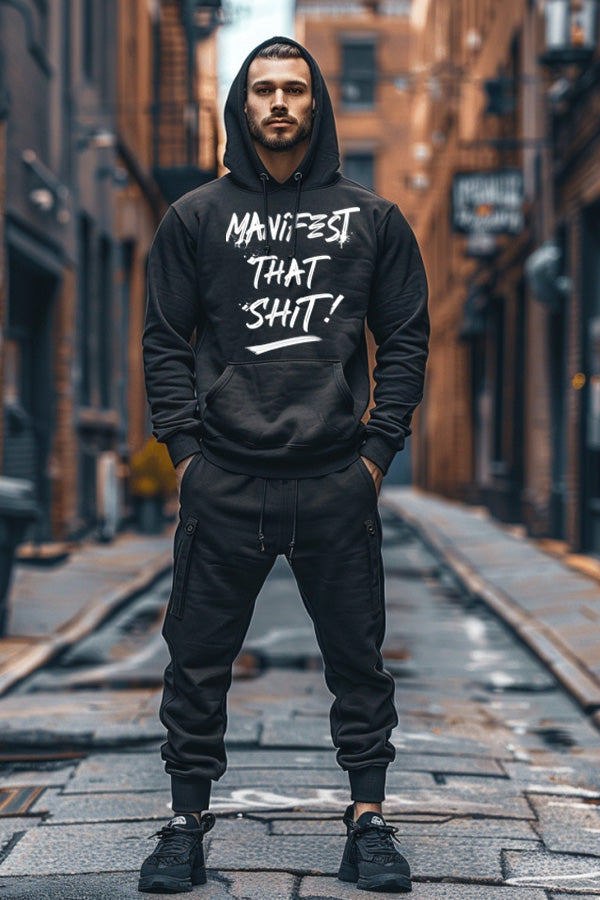 Manifest That Sh*t Black Streetwear Hoodie by GET-ILL INC